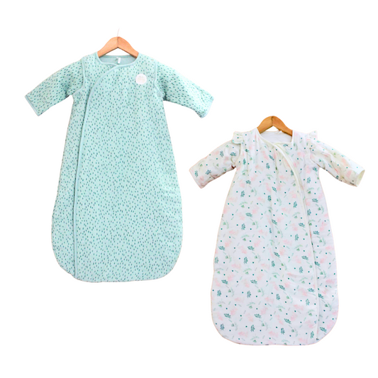 2.5 TOG 100% Cotton Baby wearable Blanket - Combo Pack of 2, 86x65 cm (Sleep Sack)